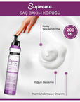 Morfose Supreme Supreme Hair Styling Mousse with Ceramide, Keratin, and Collagen - Nourishing, Strong Hold, 6.76 - Hair Mask