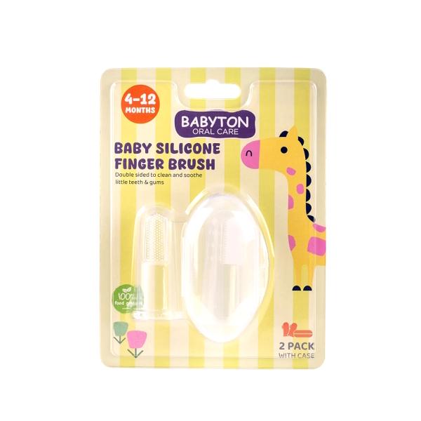 Babyton Silicone Finger Toothbrush for Babies 4-12 Months