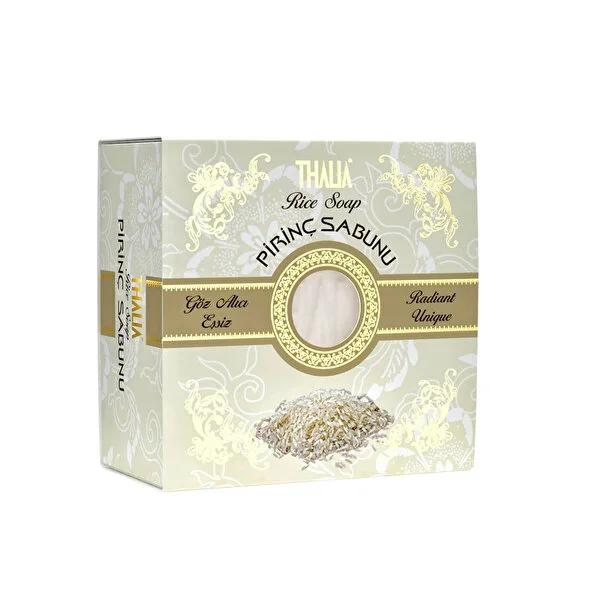 Thalia Natural Rice Protein Soap for Brightening and Nourishing Skin - 150g Thalia Rice Protein Soap for Bright Skin Natural soap, Rice protein soap, Skin brightening soap, Anti-aging soap, Organic skincare, Natural skincare products, Skin care, Brightening soap, Nourishing soap, Rice water soap