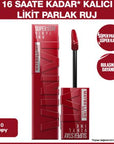 Maybelline New York Super Stay Vinyl Ink Long-Lasting Liquid Lipstick - 16 Hour Wear, Non-Sticky, Easy Application - view 2