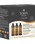 Yoon Keratin Hair Care Set - Sulfate-Free, Nourishing Treatment for Damaged Hair with Brazilian Blowout Straightening Effect Yoon Keratin Hair Care Set - Nourishing & Straightening Keratin hair care, Brazilian blowout hair straightening, Sulfate-free shampoo, Paraben-free hair products, Nourishing hair treatment, K-beauty hair care, Hair repair, Damaged hair care, Hair straightening treatment, Salon-quality hair care, Natural hair care products, Hair nourishment, Intensive hair care, Hair restoration