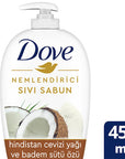 Dove Moisturizing Liquid Hand Soap with Coconut Oil and Almond Milk - 15.22 fl oz Dove Moisturizing Hand Soap with Coconut Oil & Almond Milk liquid hand soap, moisturizing hand soap, Dove hand soap, coconut oil hand soap, almond milk hand soap, gentle hand soap, non-irritating hand soap, nourishing hand soap, soft hands, smooth hands, daily hand soap, hygiene routine, skincare, hand care, moisturizing cream