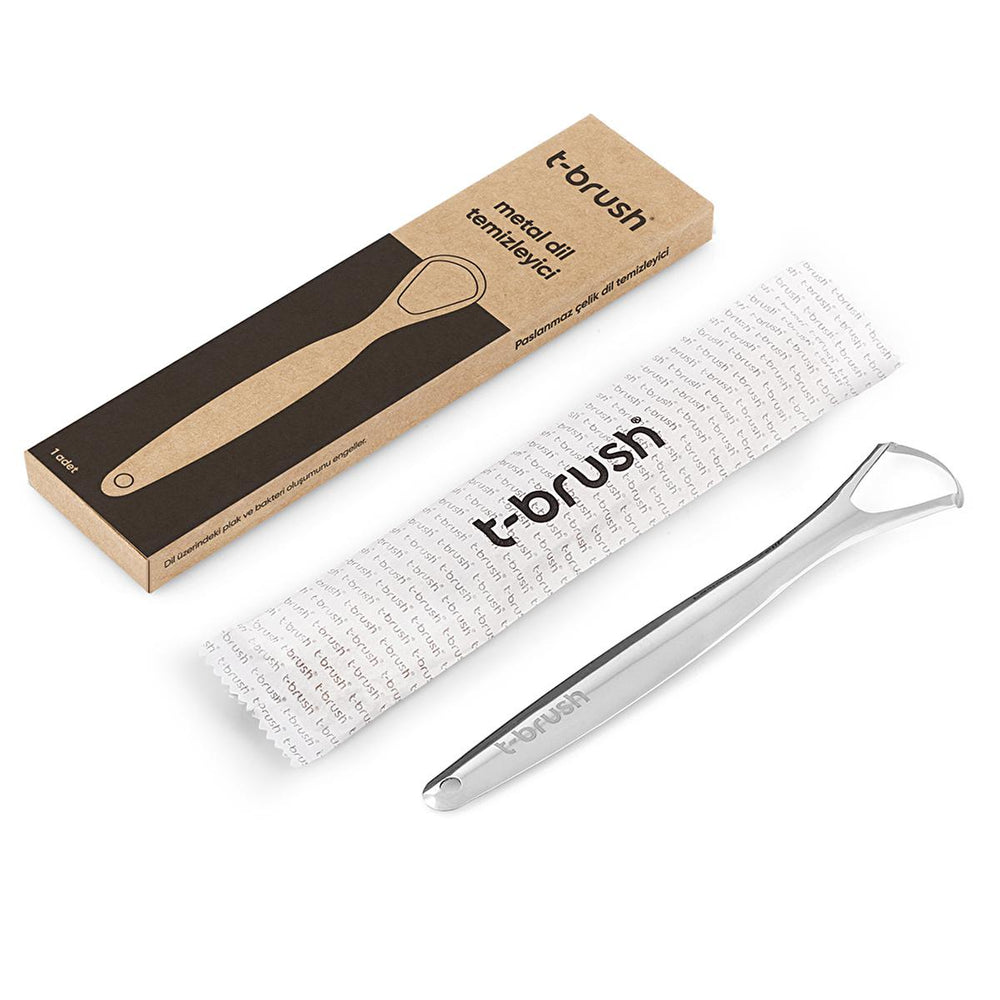 T-Brush Stainless Steel Tongue Scraper for Oral Hygiene & Fresh Breath - view 5