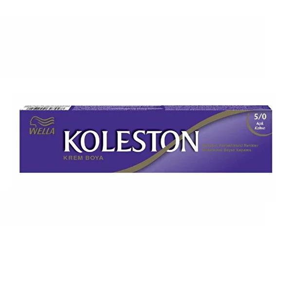 Koleston Permanent Hair Dye - Light Brown 5/0, Long-Lasting Color & Easy Application Koleston Light Brown Hair Dye 5/0 - Long-Lasting & Easy hair dye, Koleston hair color, permanent hair dye, light brown hair color, hair coloring products, long-lasting hair color, easy hair dye application, covers white hairs, vibrant hair color, hair care, beauty products, cosmetic hair solutions