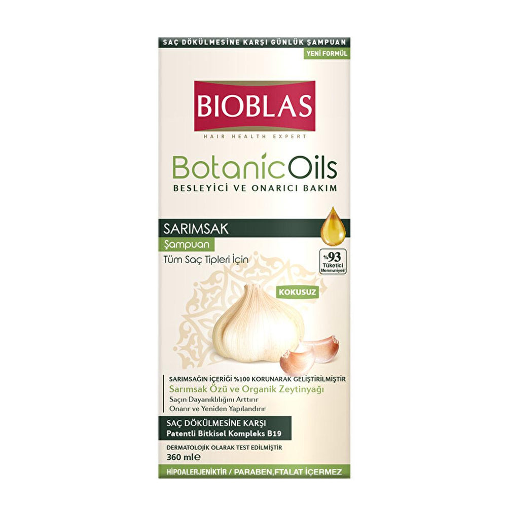 Bioblas Botanic Oils Garlic Shampoo - Nourishing, Paraben-Free, Organic Hair Care for Hair Loss - 12.18 fl oz - view 2