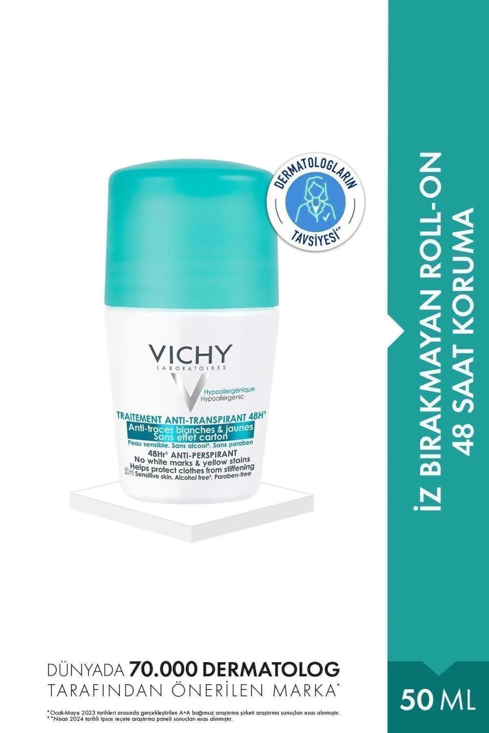 Vichy Anti-Perspirant Deodorant Roll-On 50ml - Non-Staining, Long-Lasting Freshness Vichy 50ml Anti-Perspirant Roll-On Deodorant - Non-Staining Vichy Deo Roll-On, anti-perspirant deodorant, non-staining deodorant, 50 ml deodorant, roll-on deodorant, long-lasting freshness, sweat control, body odor protection, dermatologically tested, convenient personal care, daily hygiene, personal hygiene products, roll-on application, Vichy brand, trusted quality