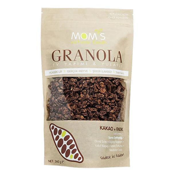Mom's Granola - Healthy Whole Grain Granola with Kakao & Fındık - 360g Mom's Granola - Healthy Whole Grain Granola healthy granola, natural granola, low sugar granola, whole grain granola, organic snack, Mom's Granola, granola with kakao, granola with hazelnut, healthy snack, nutritious breakfast, whole grain snack