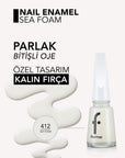 Flormar Nail Enamel Highly Pigmented Polish 412 Sea Foam