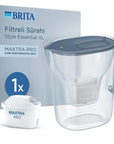 Brita Style Essential XL Water Filter Pitcher Blue 3.6L