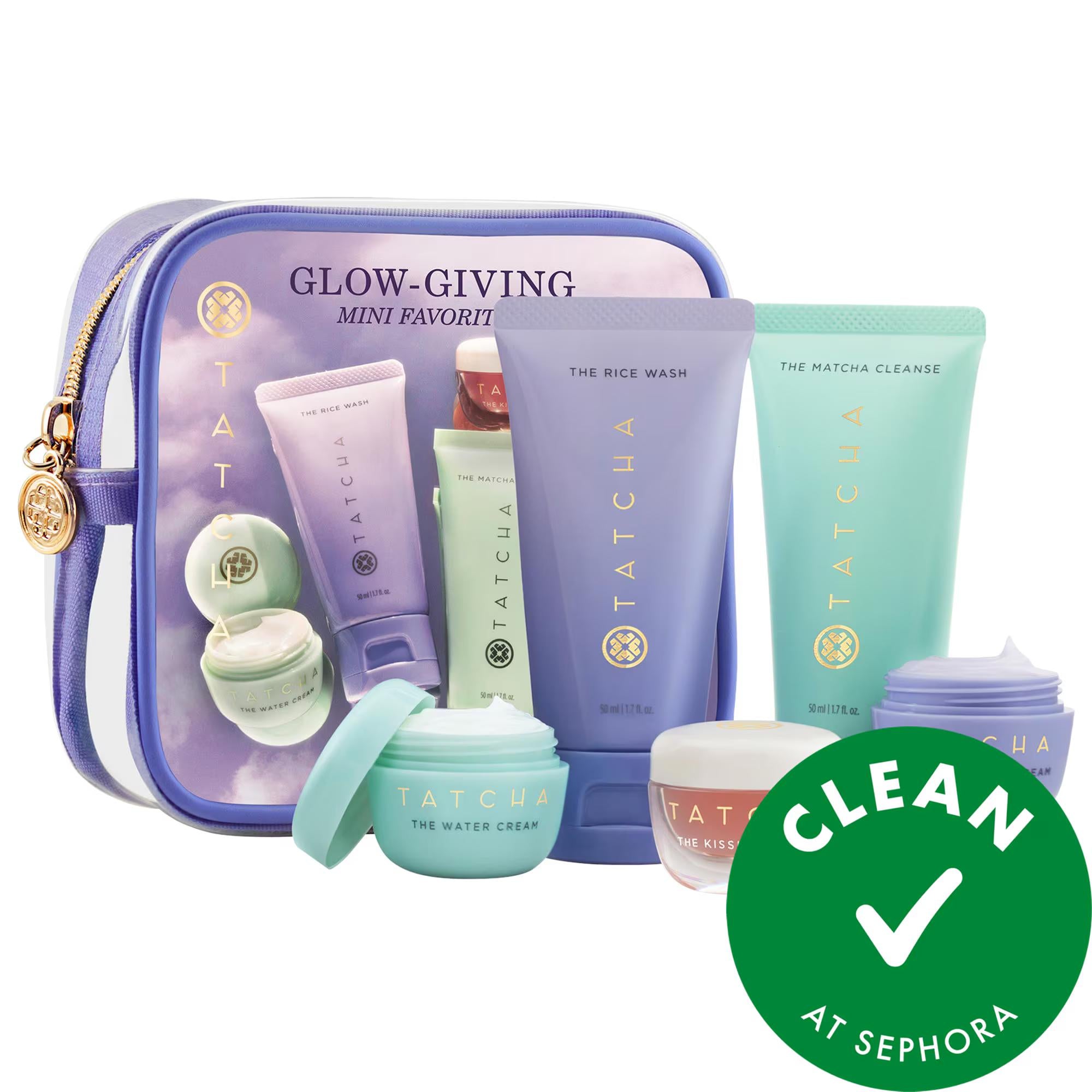 Tatcha Mini Favorites Set: Radiant Skin Routine with Hydrating Moisturizer, Pore Minimizing Cleanser & Lip Mask - Japanese Cruelty-Free Skincare Tatcha Mini Set: Radiant Skin Routine | Hydrating & Cruelty-Free Tatcha Mini Favorites Set, Skincare set, Cruelty-free skincare, Hydrating moisturizer, Pore minimizing cleanser, Lip mask for dry lips, Japanese skincare, Radiant skin routine, The Rice Wash, The Water Cream, skincare routine, dry skin, oily skin, combination skin, normal skin, cleanser, moisturizer,