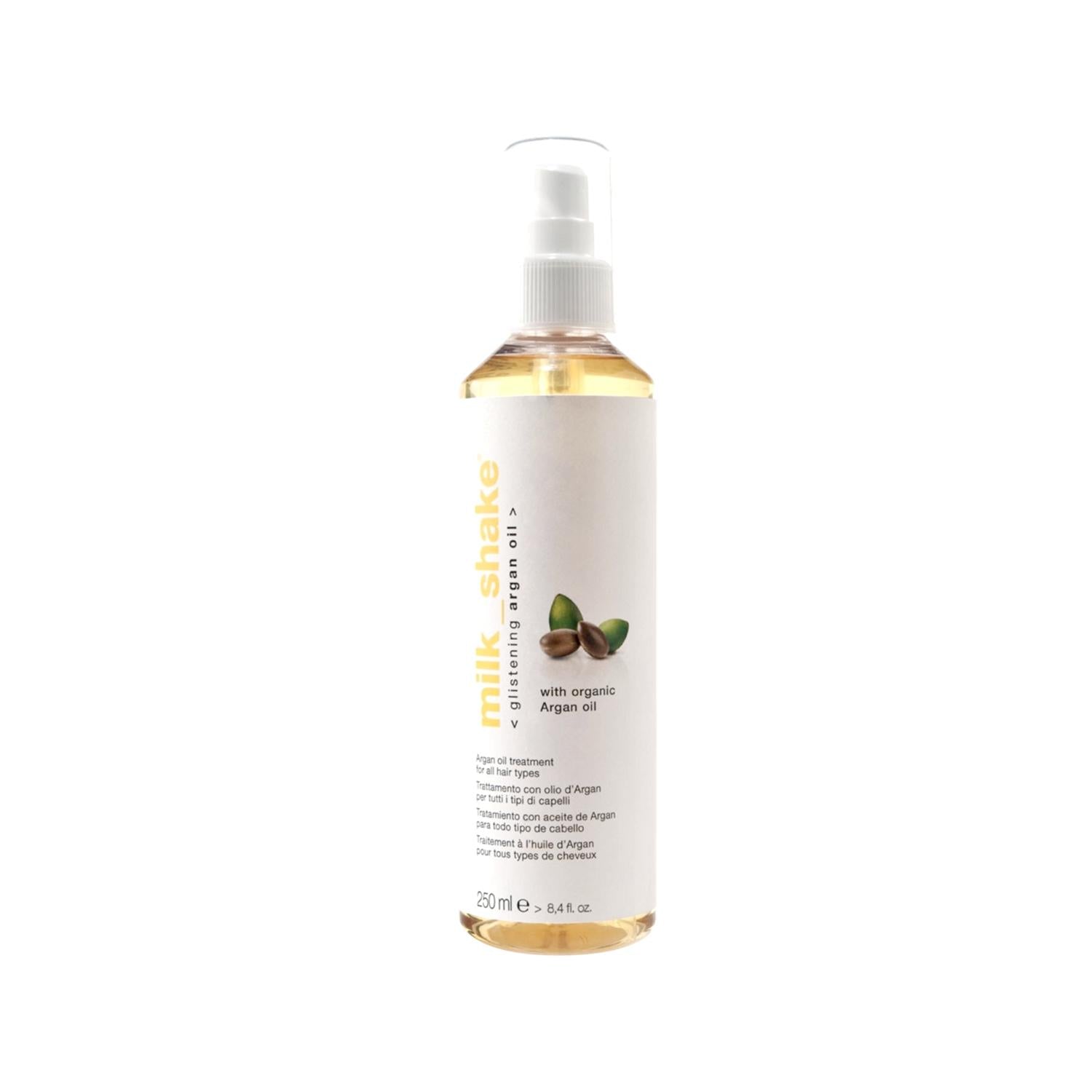milk_shake Glistening Argan Hair Care Oil - Nourishing 8.45 fl oz milk_shake Argan Hair Oil - Nourish & Protect argan hair oil, hair care products, milk_shake Glistening, hair nourishment, argan oil benefits, hair care oil, nourishing hair products, hair repair, dry hair solution, damaged hair repair, leave-in treatment, pre-shampoo treatment, hair health, argan oil for hair