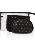 Eklips 3-Piece Set Bag - Black PVC, Fashionable Storage & Organization - view 2