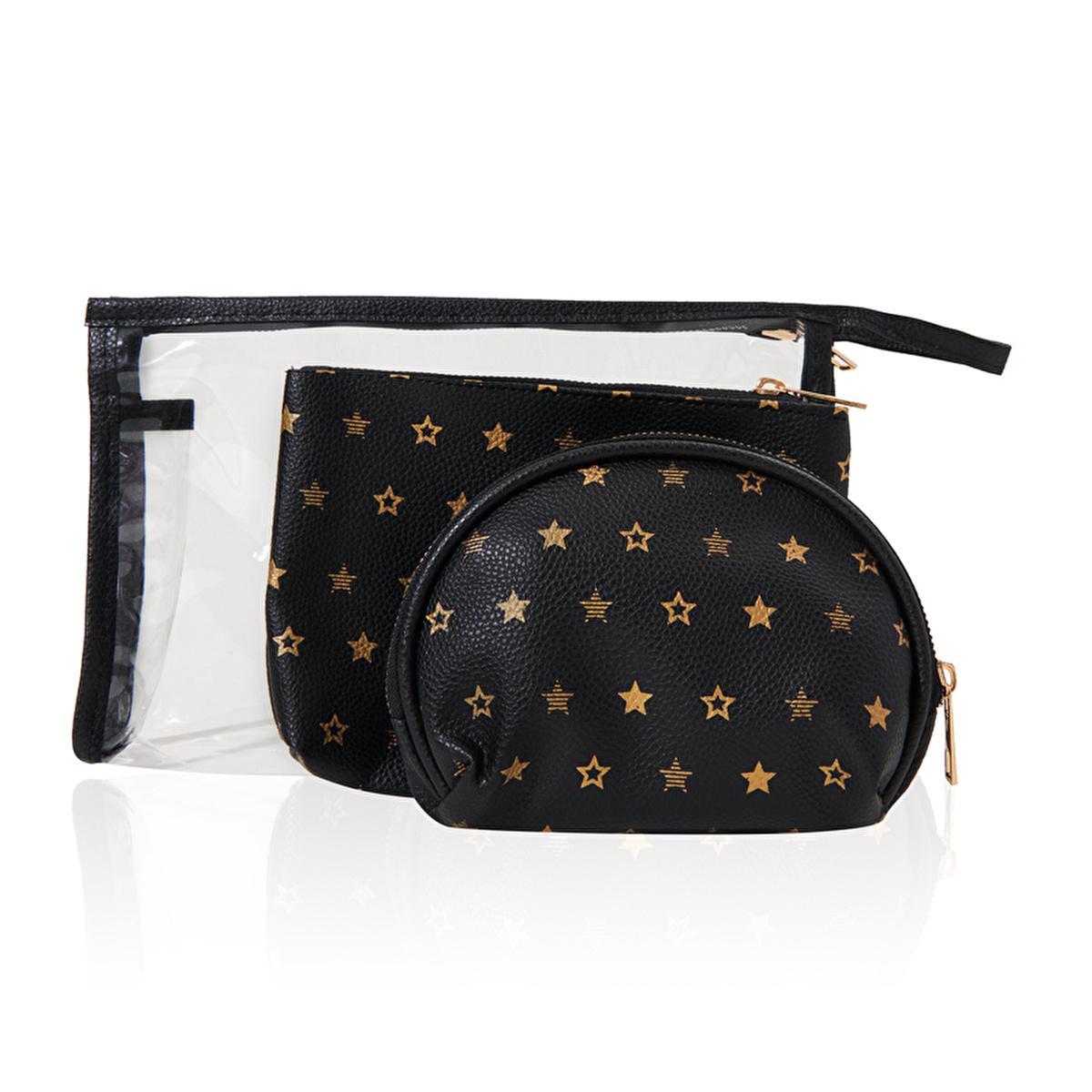 Eklips 3-Piece Set Bag - Black PVC, Fashionable Storage & Organization Eklips 3-Piece Bag Set - Black PVC Storage 3-piece bag set, PVC bag, black bag set, fashionable storage, coordinated accessories, stylish storage, organization solution, travel accessories, daily essentials, gift ideas for her, gift ideas for him, fashion accessories, storage bags, PVC storage, black storage bags, Eklips design