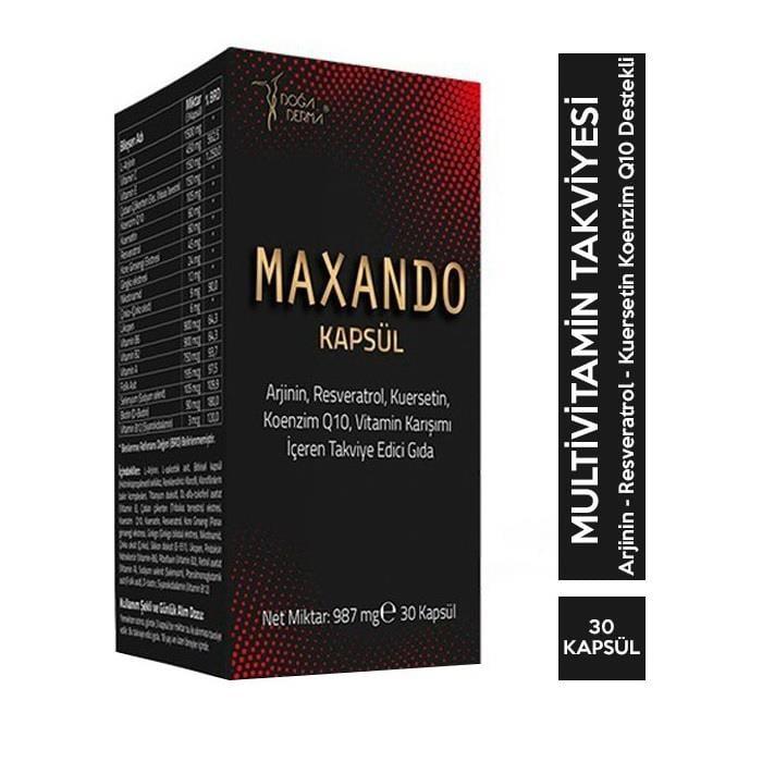 Maxando Dietary Supplement Antioxidant Support Capsules for Adults - 30 Count Maxando Antioxidant Supplement Capsules - 30 Count Dietary Supplement, Antioxidant Supplement, Vitamin and Mineral Supplement, Health and Wellness Product, Adult Nutritional Supplement, Nutritional Support, Antioxidant Support, Energy Boost, Heart Health, Maxando, Capsule Supplement, Health Conscious, Wellness Product