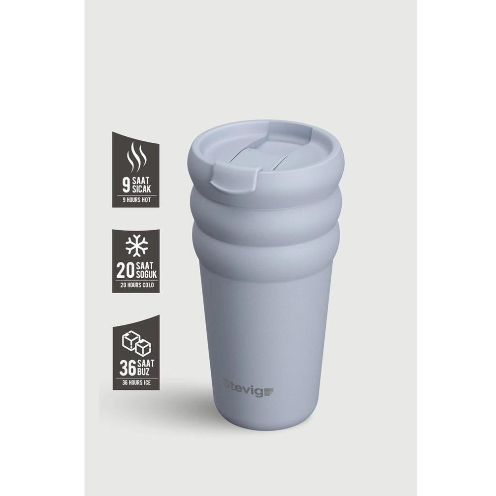 Stevig Bubble Stainless Steel Thermos in Zen Blue 600 ml