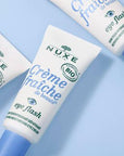 Nuxe Crème Fraîche de Beauté Eye Cream: Hydrates, Reduces Dark Circles & Puffiness | Sensitive Skin Formula Nuxe Eye Cream: Reduce Dark Circles & Puffiness eye cream, eye cream for sensitive skin, dark circle reducer, puffiness treatment, hydrating eye cream, Nuxe eye cream, eye care product, eye cream for dark circles, best eye cream for puffiness, sensitive skin, plant-based caffeine, buckwheat extract, 24-hour hydration, lightweight formula, dark circles, puffiness, hydration, gentle care, refreshed look
