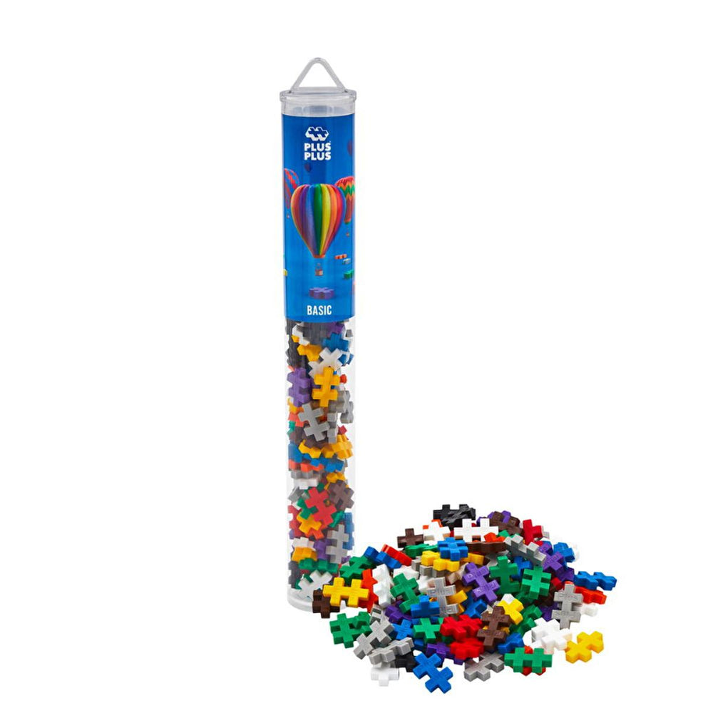 Plus Plus Construction Toy, 100 Piece Reusable Tub - Educational Building Blocks for Kids, Made in Denmark - Toy