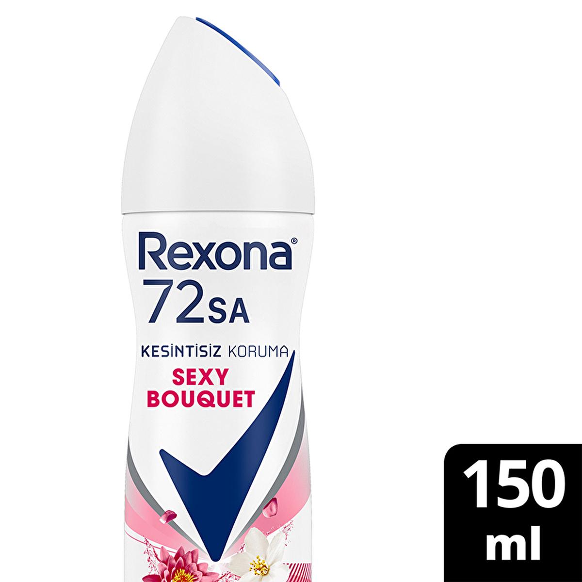 Rexona Women's Deodorant Spray - Sexy Bouquet Fragrance, 72 Hour Protection Rexona Women's Deodorant Spray - 72 Hour Protection Women's Deodorant Spray, Long-lasting Deodorant, Antiperspirant Deodorant, Rexona Deodorant, Sexy Bouquet Fragrance, Floral Fragrance, Confidence, Freshness, Active Women, Personal Care, Hygiene, 72 Hour Protection