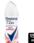 Rexona Women's Deodorant Spray - Sexy Bouquet Fragrance, 72 Hour Protection Rexona Women's Deodorant Spray - 72 Hour Protection Women's Deodorant Spray, Long-lasting Deodorant, Antiperspirant Deodorant, Rexona Deodorant, Sexy Bouquet Fragrance, Floral Fragrance, Confidence, Freshness, Active Women, Personal Care, Hygiene, 72 Hour Protection