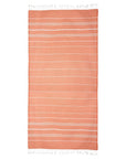 Eklips Orange Striped Peshtamal Turkish Towel