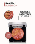 Flormar Baked Blush-On 044 Pink Bronze: High Pigment, Natural Shimmer & Vitamin E for Radiant, Healthy Glow Flormar Baked Blush: Pink Bronze, Radiant Glow & High Pigment baked blush, shimmer blush, high pigment blush, Flormar blush, natural glow blush, bronze blush, pink bronze blush, vitamin E blush, radiant blush, multi-use blush, blush, bronzer, highlighter, vitamin E, velvet texture, blendable, radiant, natural, healthy glow, makeup, beauty, cosmetics, face makeup, cheek color, day makeup, night makeup,