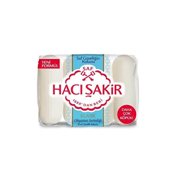 Hacı Şakir Natural Solid Soap - Oceanic Freshness, Chemical-Free, 4 x 70g Hacı Şakir Natural Solid Soap - Oceanic Freshness & Gentle Care Hacı Şakir, Solid Soap, Natural Soap, Chemical-Free Soap, Oceanic Freshness Soap, Gentle on Skin, Natural Ingredients, Sensitive Skin, Refreshing Fragrance, Multipack, Value for Money, Personal Hygiene, Natural Personal Care, Eco-Friendly, Traditional Hygiene Products, Heritage Brand, Long-Lasting Freshness