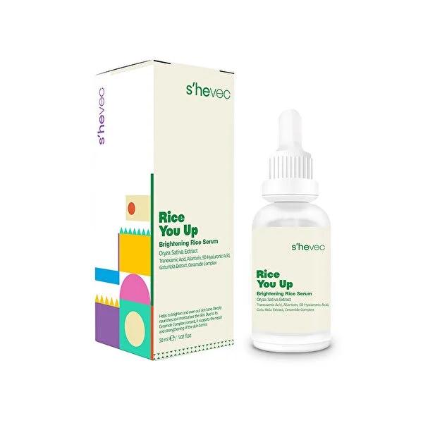 She Vec Rice You Up Facial Serum 30ml - Skin Brightening, Deep Hydration, Tone Balancing, Repair & Soothing for Glowing Skin She Vec Rice Serum: Brighten, Hydrate & Balance Skin skin brightening serum, rice extract serum, hydrating facial serum, skin tone balancing serum, skin repair serum, soothing serum for sensitive skin, face serum for glowing skin, facial serum, skin brightening, rice extract, hydration, skin tone, skin repair, soothing, sensitive skin, glowing skin, skincare, beauty, face care, moistu