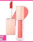 Maybelline New York Lifter Gloss - Hydrating Lip Gloss with Lifting Effect, Non-Sticky Peach Ring Shade Maybelline Lifter Gloss - Hydrating & Lifting Lip Gloss Lip Gloss, Moisturizing Lip Care, Hyaluronic Acid Lip Gloss, Non-Sticky Lip Gloss, Lifting Lip Gloss, Peach Ring Lip Gloss, Maybelline New York, Lip Care, Cosmetics, Beauty Products, Hydrating Lip Gloss