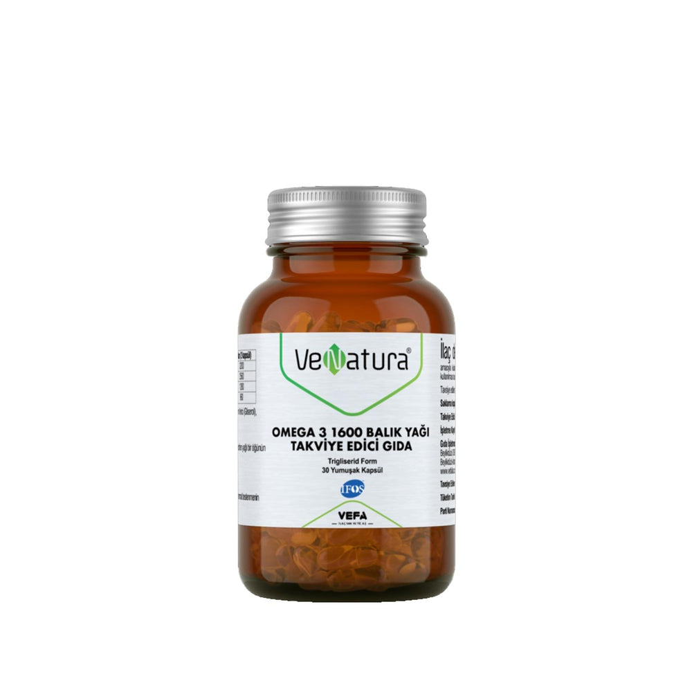 VeNatura Omega 3 1600 Fish Oil Softgels - 30 Capsules for Heart Health & Brain Function VeNatura Omega 3 1600 Fish Oil Softgels Omega 3 Supplement, Fish Oil Capsules, VeNatura Omega 3, Dietary Supplements, Heart Health Supplements, Brain Function Support, Omega 3 Fatty Acids, Health Supplements, Wellness Products