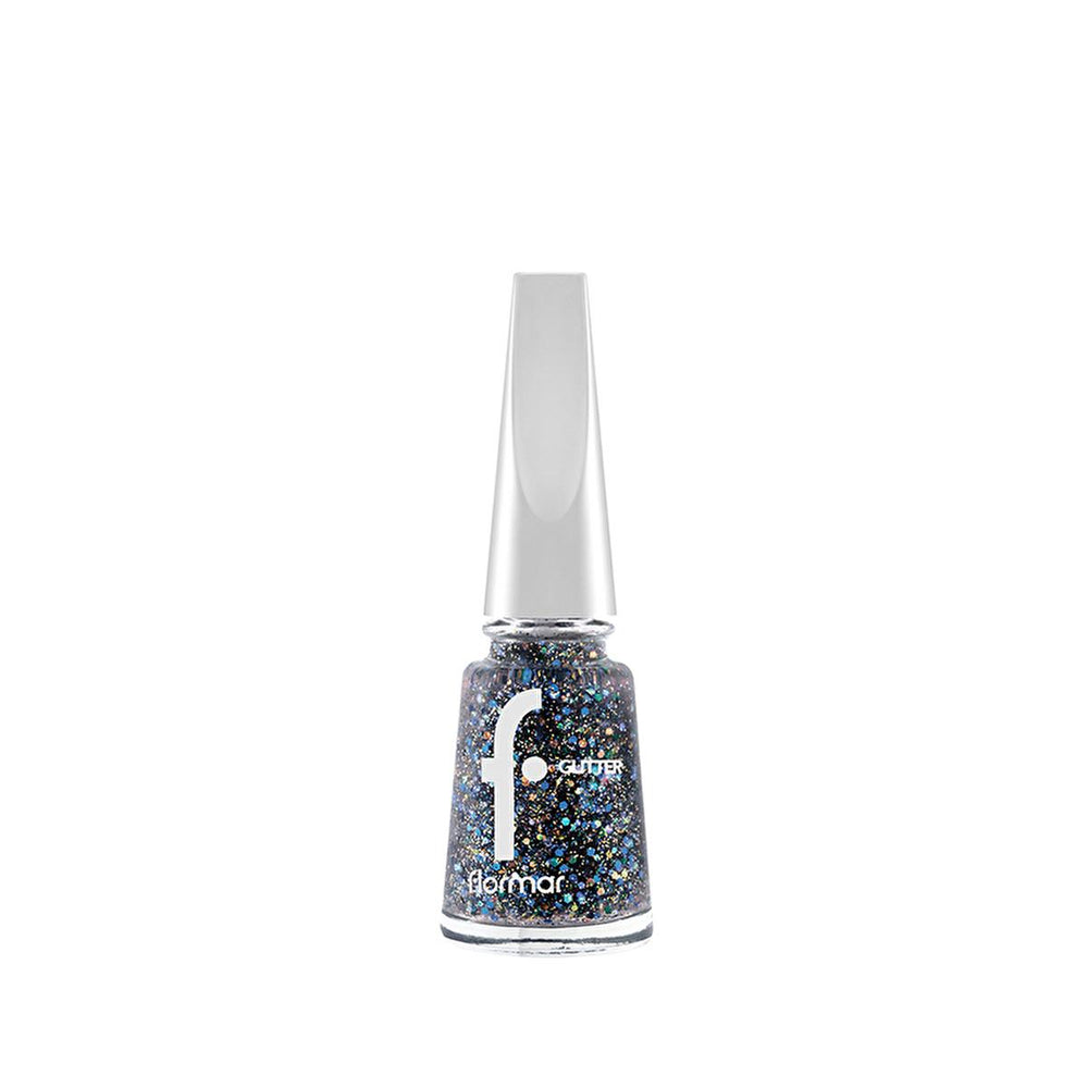 Flormar Glitter Yarı Saydam Simli Oje - Long Lasting Glitter Nail Polish for Trendy Nail Makeup - view 2