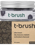 T-Brush Natural Activated Charcoal Toothpaste Tablets - Vegan, Chemical-Free Oral Care T-Brush Activated Charcoal Toothpaste Tablets - Natural & Vegan natural toothpaste tablets, activated charcoal toothpaste, vegan oral care, chemical-free toothpaste, sustainable oral hygiene products, eco-friendly oral care, cruelty-free toothpaste, sensitive teeth and gums, orthodontic oral care, pregnancy oral care, breastfeeding oral care, natural oral care, sustainable packaging, oral hygiene, dental care, health and