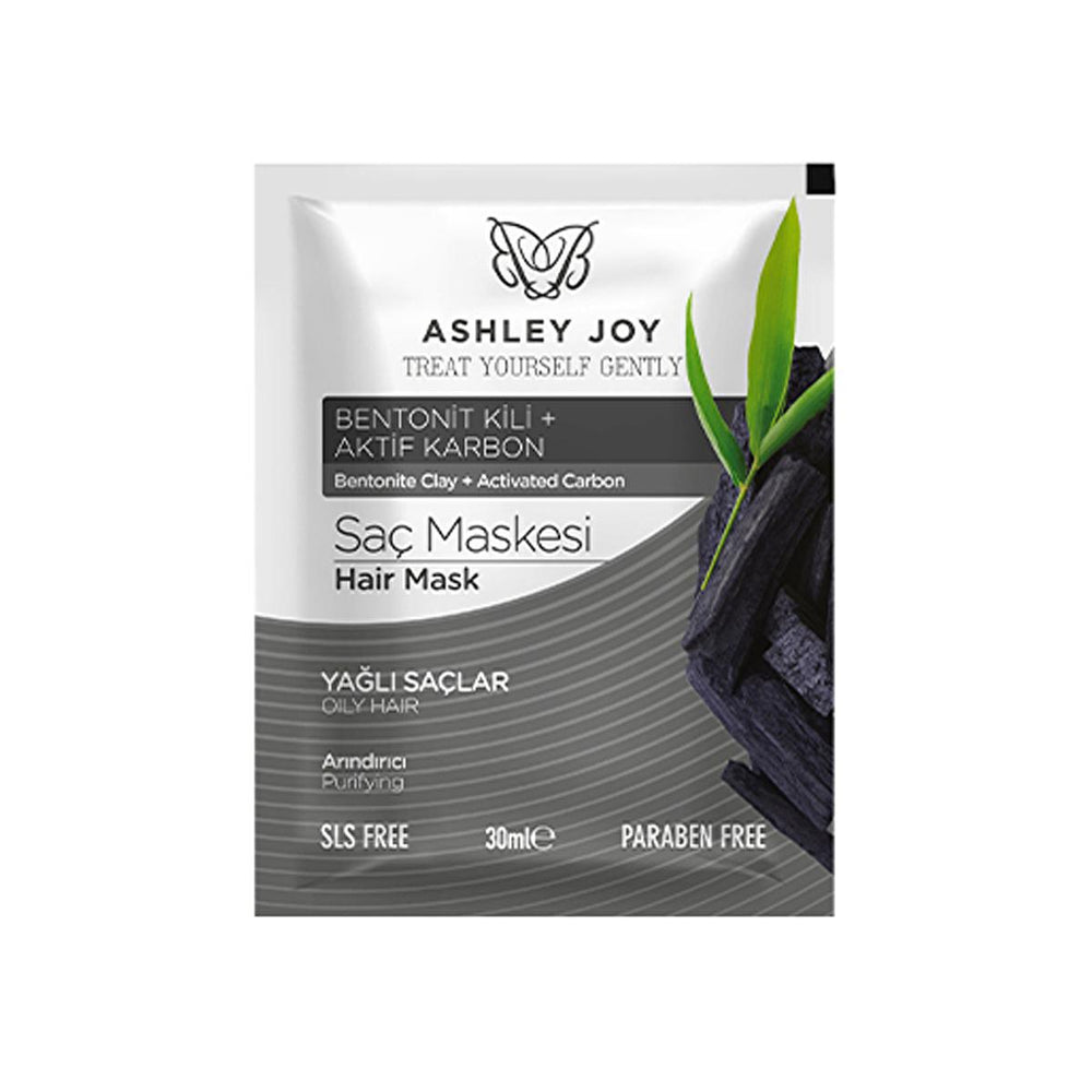 Ashley Joy Detox & Clarifying Hair Mask: Deep Cleanse, Remove Buildup, & Restore Shine - Active Carbon & Bentonite Clay (1.01 fl oz) Ashley Joy Detox Hair Mask: Deep Cleanse & Remove Buildup detox hair mask, clarifying hair mask, deep cleansing hair mask, hair mask for oily hair, hair mask for residue removal, active carbon hair mask, bentonite clay hair mask, purifying hair treatment, hair detox, Ashley Joy hair mask, hair mask, hair treatment, oily hair, residue removal, detoxifying, purifying, active car