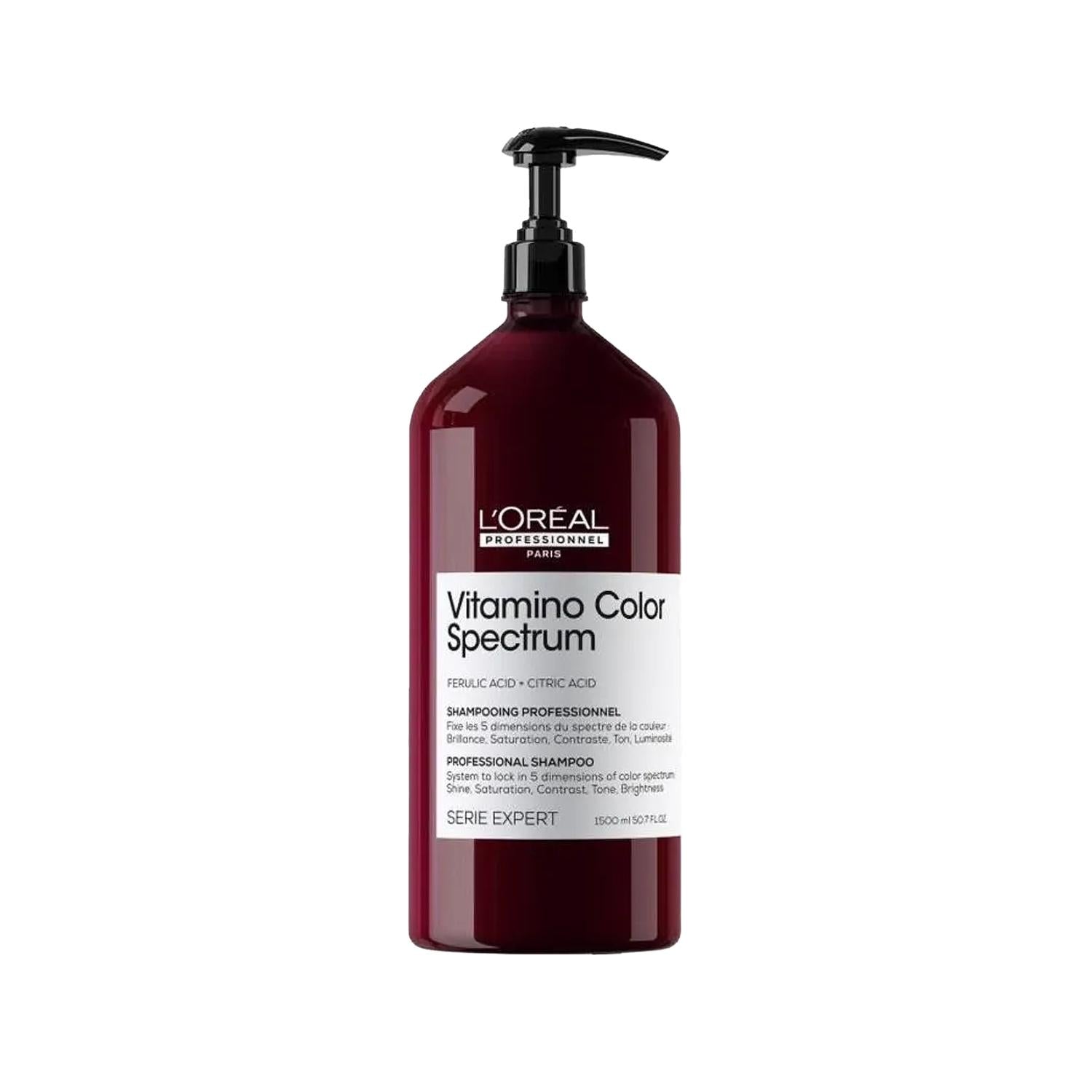 L'Oreal Professionnel Vitamino Color Shampoo: Color Safe Shampoo for Color Treated Hair, Professional Anti Fade Formula, 50.72 fl oz L'Oreal Vitamino: Color Safe Shampoo for Dyed Hair, Anti Fade color treated hair shampoo, anti fade shampoo, loreal vitamino color, shampoo for dyed hair, professional hair shampoo, hair color protection, color safe shampoo, large size shampoo, hair shampoo, color protection, anti-fade, professional grade, dyed hair, color maintenance, salon quality, uv protection, hair care,