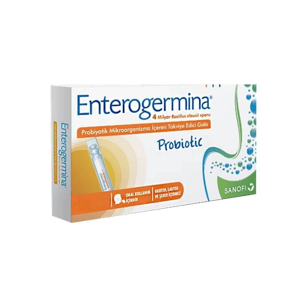 Enterogermina Family Probiyotik Takviye Edici Gıda 10 Flakon - Gut Health Support Supplement Enterogermina Family Probiyotik Takviye Edici Gıda - Gut Health Support Probiyotik Takviye Edici Gıda, Enterogermina Family, Bacillus clausii, Probiotic supplement, Gut health support, Dietary supplement, Gut health, Digestive health, Probiotics, Health supplements, Wellness products