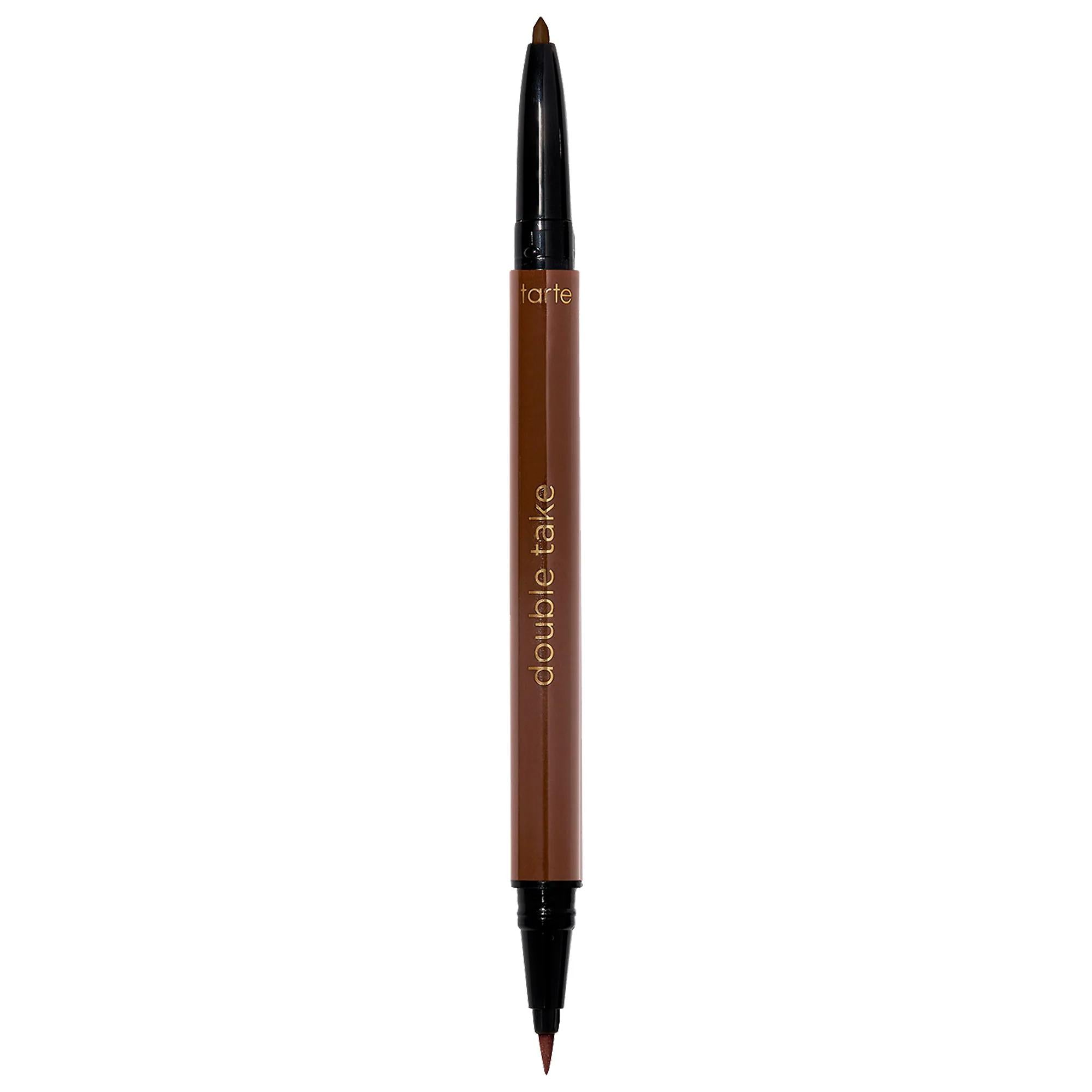 Tarte Cosmetics Double Take Eyeliner: Waterproof Liquid & Gel Pencil 2-in-1 - Long Wear, Vegan, Gluten-Free, Smudge-Proof Definition Tarte Double Take Eyeliner: Waterproof, Vegan, & Precise Definition dual ended eyeliner, waterproof liquid eyeliner, gel pencil eyeliner, vegan eyeliner, gluten-free eyeliner, long wear eyeliner, Amazonian Clay eyeliner, two in one eyeliner, smudge proof eyeliner, eyeliner for sensitive eyes, eyeliner, liquid eyeliner, pencil eyeliner, eye makeup, makeup, cosmetics, beauty, Ta