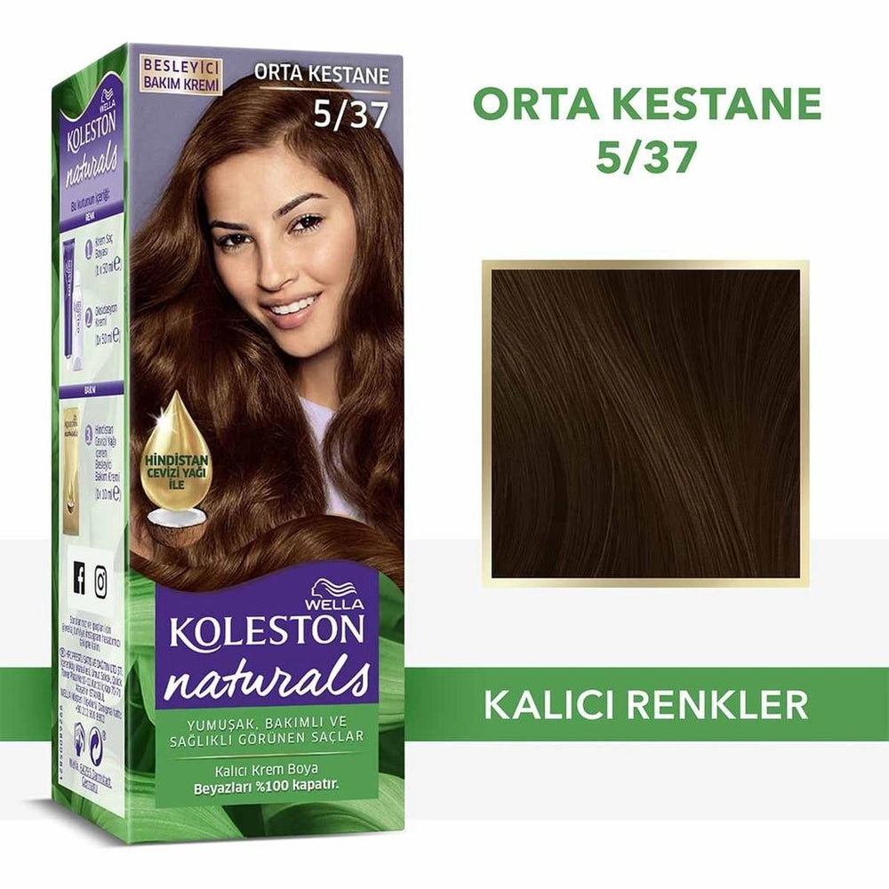 Wella Koleston Naturals Hair Color 5/37 Medium Chestnut