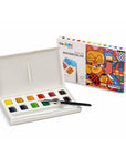 Carioca Plus 12-Color Watercolor Paint Set with Brush - High-Quality Art Supplies for Children and - Hair Accessories