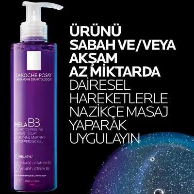 la roche posay mela b3 cleansing gel 200ml, close up of la roche posay cleansing gel bottle, application of mela b3 gel on skin La Roche Posay Mela B3 Cleansing Gel - Dark Spot Treatment | 200 ml La Roche Posay Mela B3 Cleansing Gel - Dark Spot Treatment la-roche-posay, mela-b3, cleansing-gel, dark-spot-treatment, skincare, sensitive-skin, facial-cleanser, niacinamide, daily-use, ai-generated