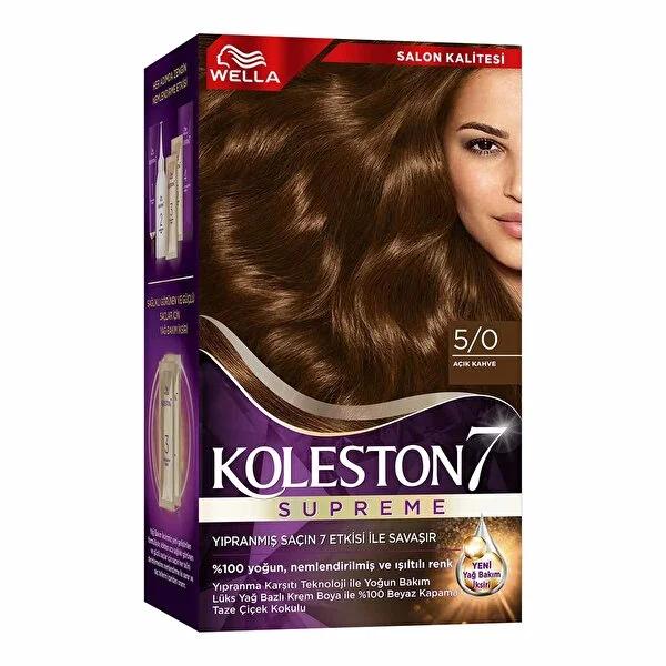 Koleston Wella Supreme Light Brown Hair Dye 5/0 - Intense Color, Grey Coverage & Oil Treatment for Long-Lasting Shine Koleston Wella Light Brown Hair Dye: Cover Grays & Get Radiant Color Hair dye, Light brown hair dye, Koleston hair dye, Wella hair color, Hair color kit, Grey coverage hair dye, Long-lasting hair color, Hair dye with oil treatment, at-home hair dye, hair coloring, hair color, brown hair, light brown, grey coverage, root touch up, hair treatment, oil treatment, hair care, beauty, personal car