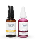 The Purest Solutions Skincare Set - Anti-Aging, Vitamin C Serum & Exfoliating Facial Peeling for Uneven Skin Tone The Purest Solutions Skincare Set - Anti-Aging & Brightening Skincare Set, Vitamin C Serum, Exfoliating Facial Peeling, Anti-aging skincare, Skin tone evening, Uneven skin tone, Dull skin, Revitalizing skincare, Hyaluronic Acid, Ferulic Acid, Tasmannia Lanceolata Fruit Extract, Brightening serum, Exfoliating peeling, Anti-aging benefits, Skincare routine, Glowing skin, Radiant complexion