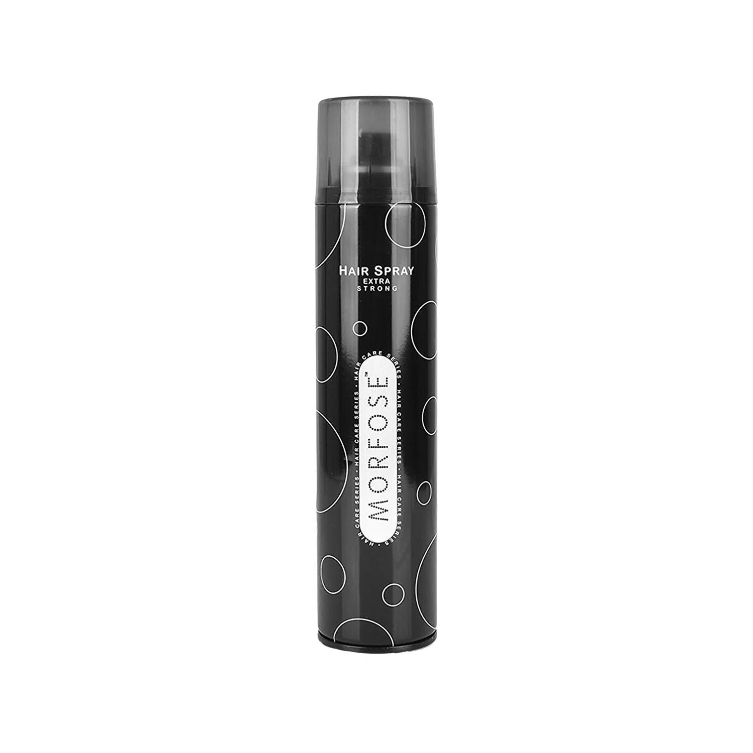 Morfose Extra Strong Hold Hair Spray Black 250ml - Long Lasting Styling for All Hair Types Morfose Extra Strong Hold Hair Spray - Long Lasting Hair spray, Strong hold hair spray, Morfose hair spray, Black hair spray, Affordable hair spray, Long lasting hair styling, Hair care, Styling products, Extra strong hold, 250ml, Black color, Morfose brand, Hair styling for men, Hair styling for women, Special occasion hair care, Daily hair care, Outdoor hair care