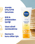 Nivea Sun SPF 50+ Anti-Aging Q10 Facial Sunscreen: Daily Sun Protection for Wrinkles & Dark Spots, Broad Spectrum UVA/UVB Defense Nivea Sun SPF 50+ Facial Sunscreen - Anti-Aging & Dark Spot Defense SPF50 facial sunscreen, anti-aging sunscreen, sunscreen for face, sun protection for face, Q10 sunscreen, sunscreen for wrinkles, sunscreen for dark spots, broad spectrum sunscreen, water resistant sunscreen, daily sunscreen, facial sunscreen, sun protection, anti-aging, wrinkles, dark spots, UVA protection, UVB