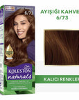 Wella Koleston Naturals Permanent Hair Dye with Coconut Oil - 6/73 Ayışığı Kahvesi Wella Koleston Naturals Hair Dye 6/73 - Nourishing Permanent Color Hair dye, Wella Koleston Naturals, Permanent hair color, Nourishing hair dye, Coconut oil hair dye, Hair coloring, Long-lasting hair color, Hair care, Beauty products