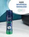 Nivea Men Fresh Sensation Deodorant Spray - Long Lasting Anti-Perspirant Protection for Men, 72 Hour Freshness, Dermatologically Tested, Alcohol-Free Nivea Men Fresh Sensation Deodorant Spray - 72 Hour Freshness Nivea Men Deodorant Spray, Fresh Sensation Deodorant, Long-lasting Anti-perspirant, Dermatologically Tested Deodorant, Alcohol-free Deodorant Spray, Deodorant for Men, Anti-perspirant Deodorant, Men's Grooming, Personal Hygiene, Nivea Men, Freshness, Confidence, 72 Hour Protection, Men's Deodorant S