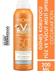 Vichy Capital Soleil SPF50 Anti-Dandruff Mist for Children - Hypoallergenic, Water-Resistant Sunscreen Spray - - Sunscreen