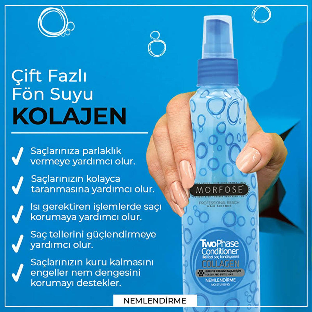 Morfose Collagen Double Phase Hair Serum - 7.44 fl oz, Heat Protectant & Softening Hair Care - view 2