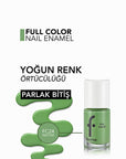 Flormar Full Color Fresh Start: High Pigment, Long Lasting, Glossy Green Nail Polish - Chip Resistant, Vibrant Color Flormar Nail Polish: High Pigment, Long Lasting Green - Fresh Start nail polish, high pigment nail polish, long lasting nail polish, durable nail polish, glossy nail polish, Flormar nail polish, nail color, nail lacquer, vibrant nail polish, chip resistant nail polish, nail, lacquer, beauty, personal grooming, manicure, pedicure, vibrant color, long-lasting, chip-resistant, glossy finish, gre
