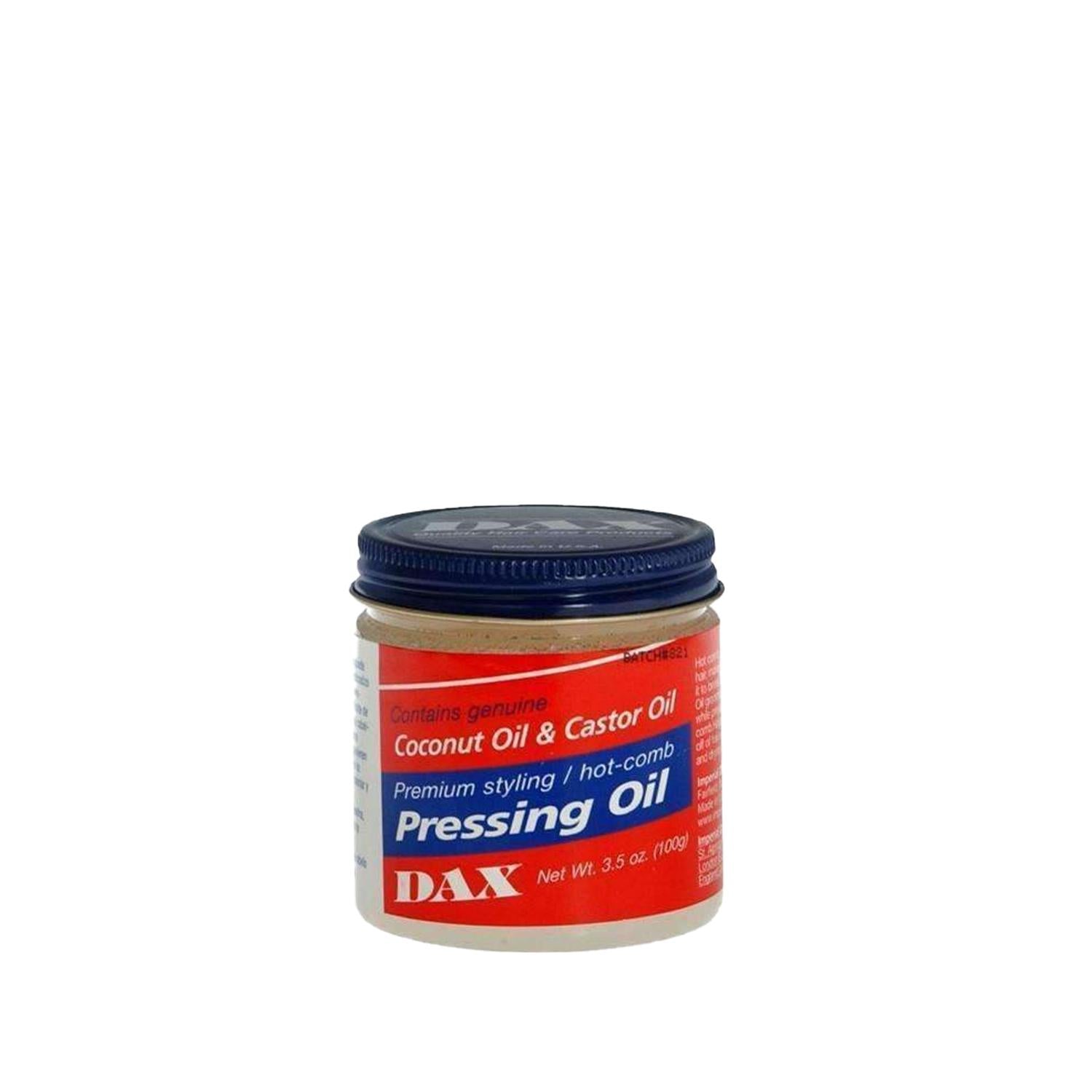 Dax Hair Care - Dax Pressing Oil 100g for Styling & Management Dax Pressing Oil 100g - Hair Styling & Care Dax Pressing Oil, Hair care product, Hair styling oil, Hair pressing oil, Dax hair care, Hair management, Styling products, Hair nourishment, Hair conditioning, Men grooming, Women grooming