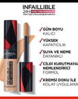 Loreal Paris Infaillible More Than Concealer - 323 Fawn, Long-Lasting High Coverage Makeup for Dark Circles and Uneven Skin Tone Loreal Paris Infaillible Concealer - 323 Fawn, Long-Lasting Coverage Loreal Paris Infaillible Concealer, Long-lasting concealer, High coverage concealer, Concealer for dark circles, Makeup for uneven skin tone, Cosmetics, Beauty products, Skincare, Makeup essentials, Flawless complexion, Confidence boost, 24-hour coverage, Moisturizing formula, Large sponge tip applicator, Suitabl