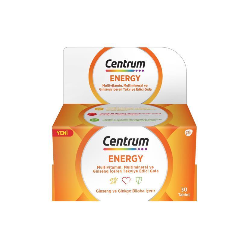Centrum Energy Tablets - Boost Your Daily Vitality | 30 Count - Vitamin & Supplement
